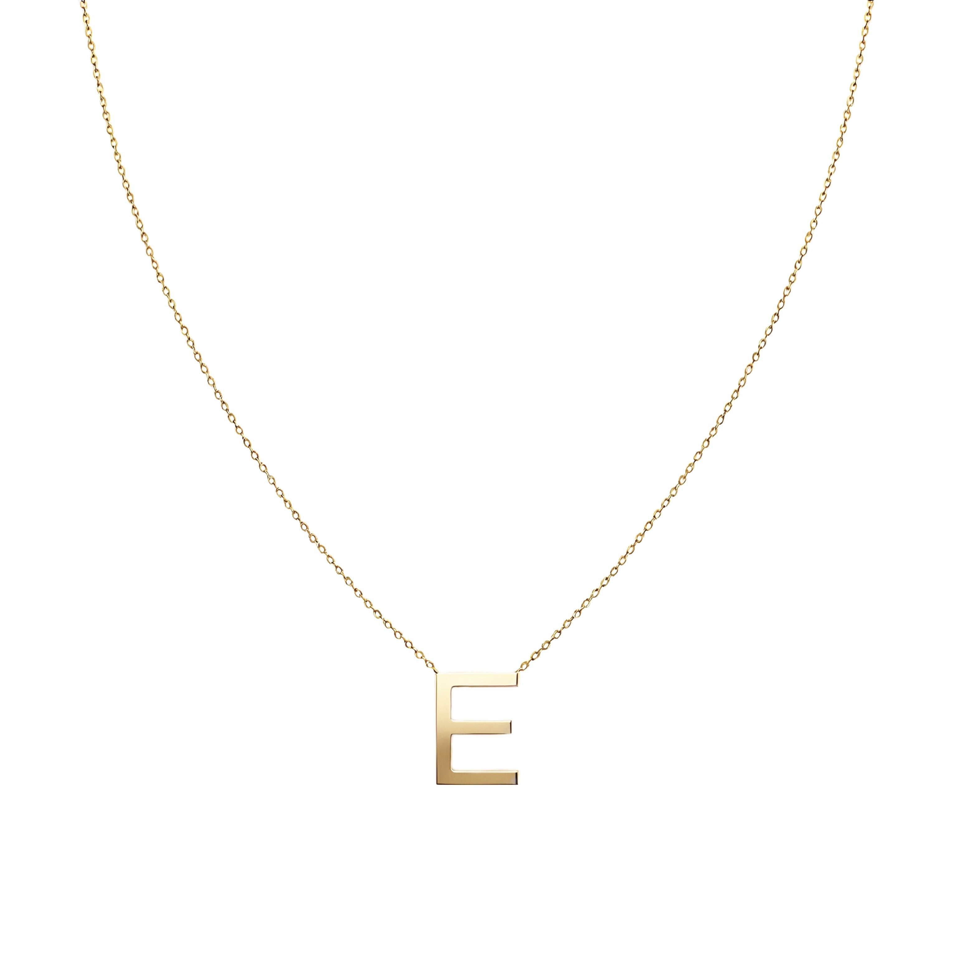 Collar Signa ‘E’ Plata con acabado en Oro 18K