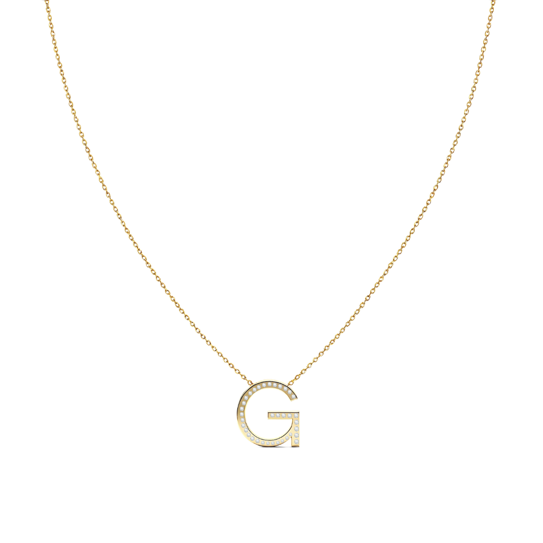 Collar Signa ‘G’ Oro 10k con Diamantes
