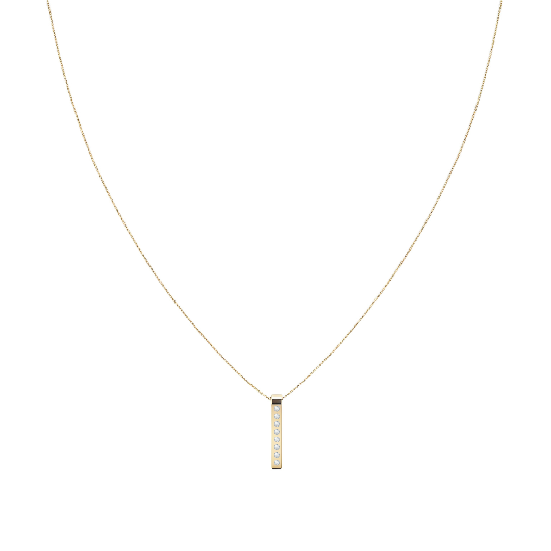 Collar Signa ‘I’ Oro 10k con Diamantes