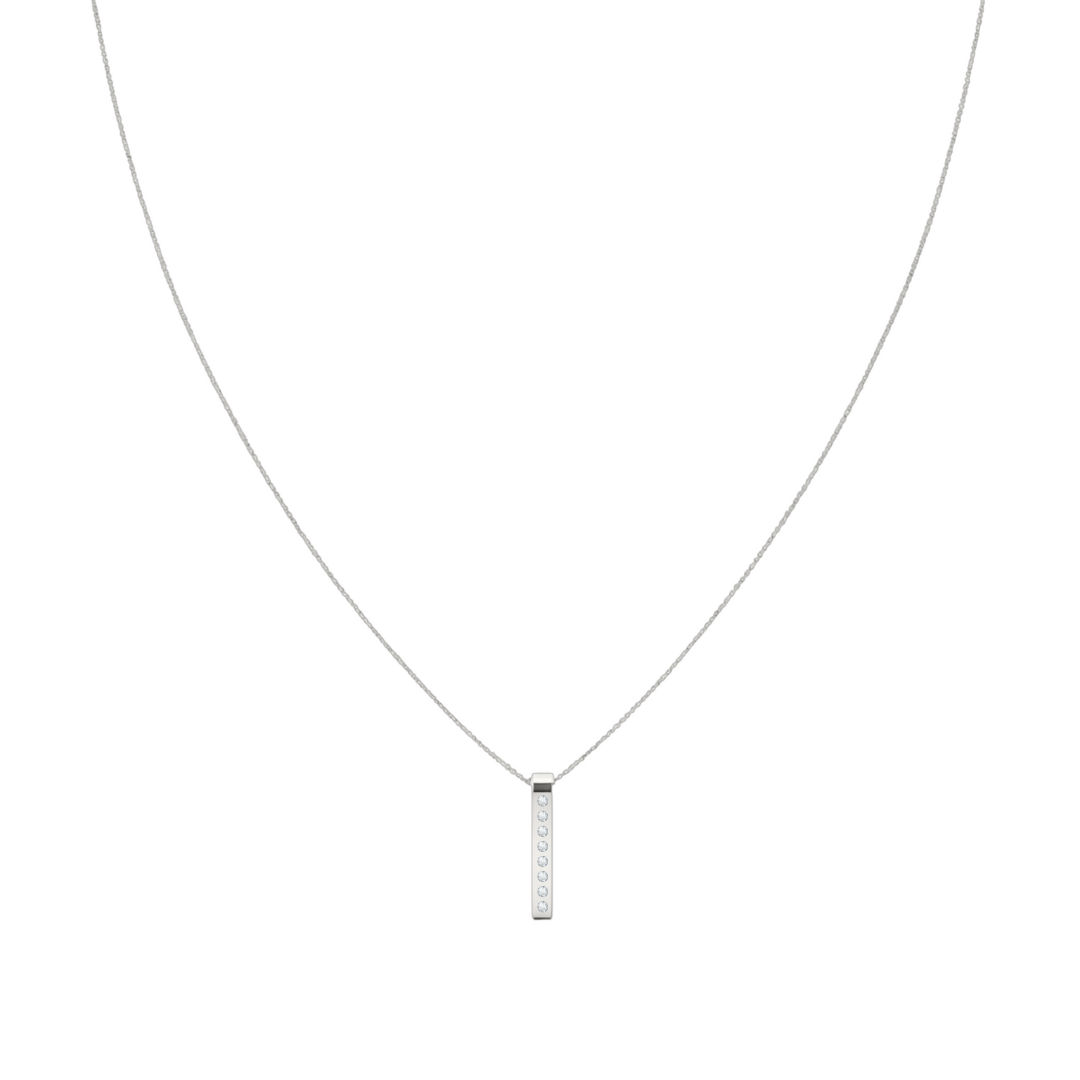 Collar Signa ‘I’ Oro 10k con Diamantes