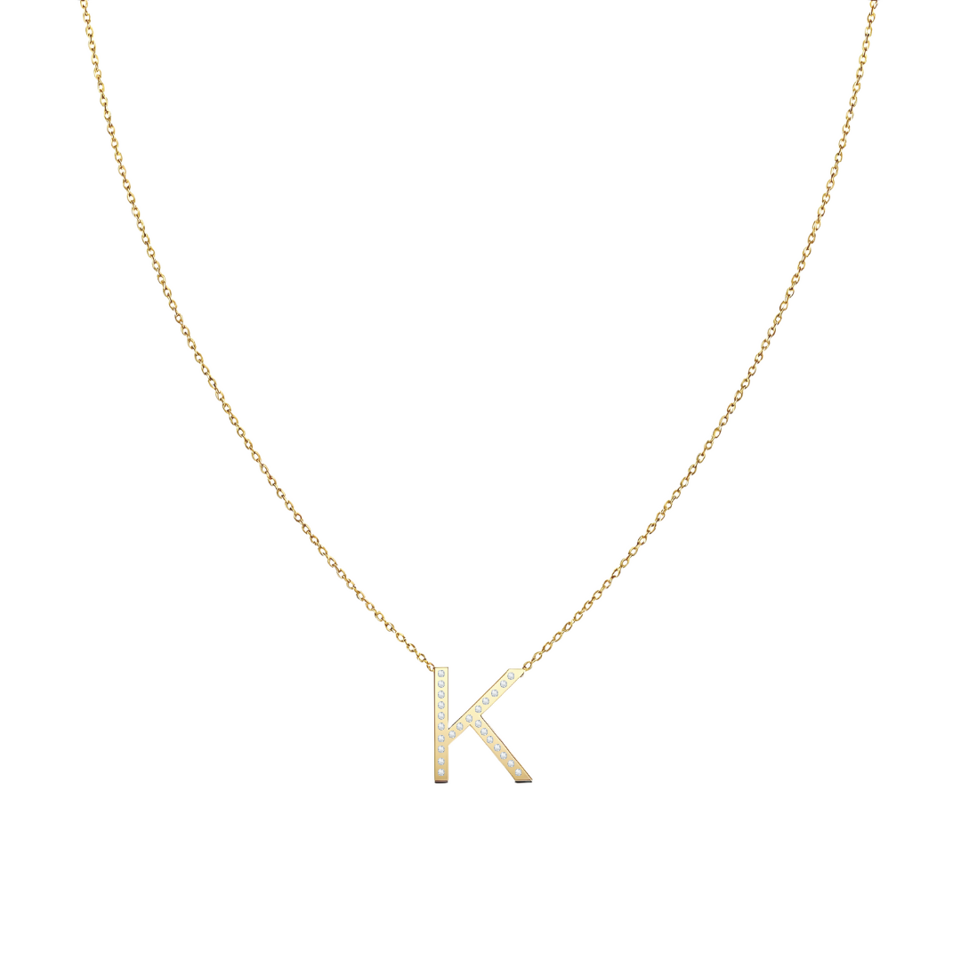 Collar Signa ‘K’ Oro 10k con Diamantes