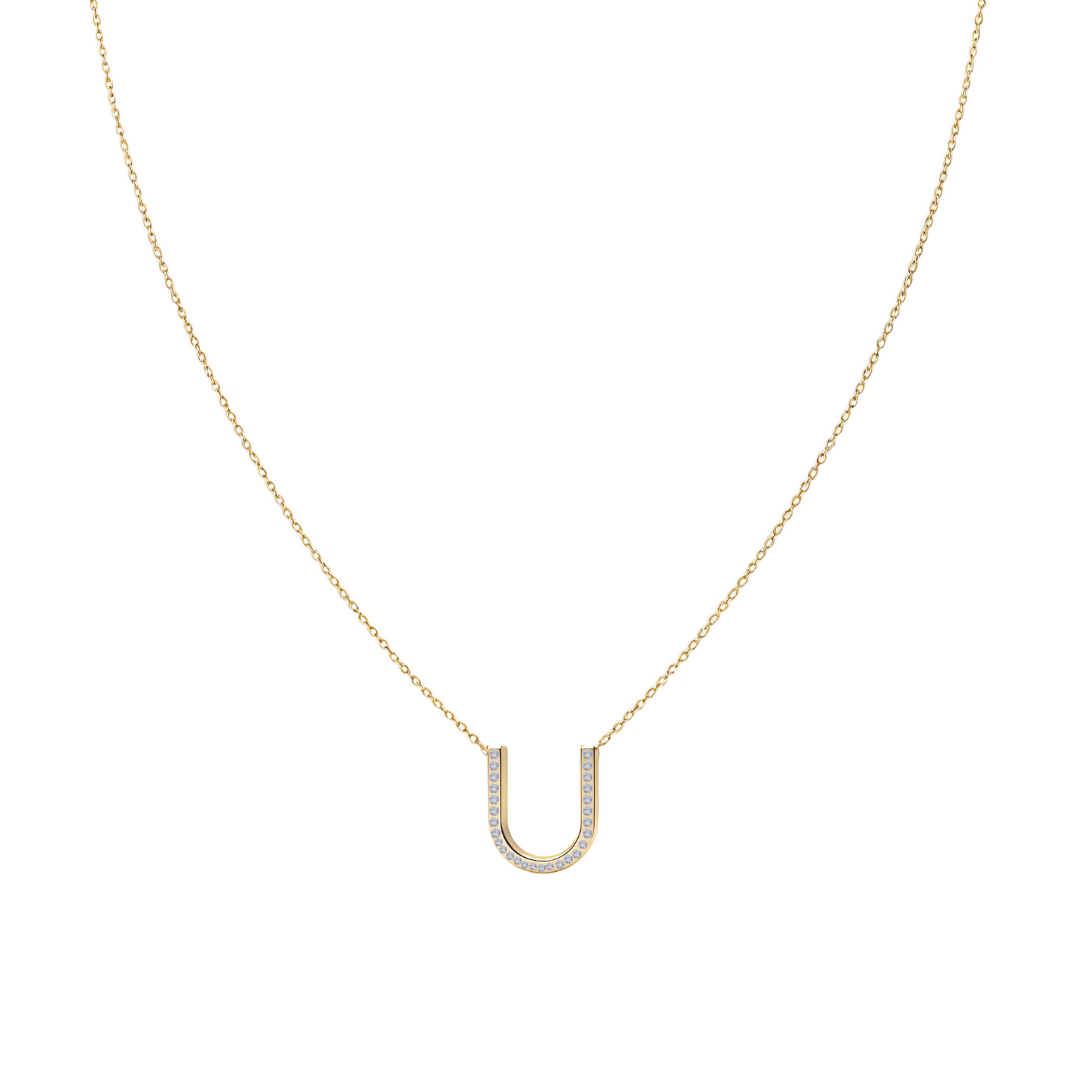 Collar Signa ‘U’ Plata con acabado en Oro 18K