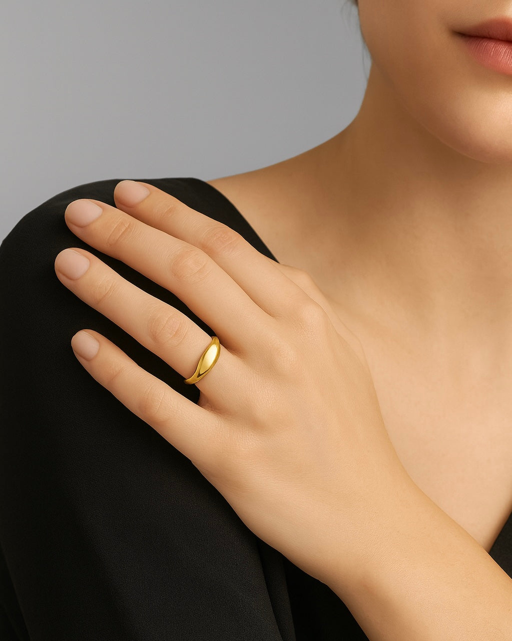 Anillo Aura Plata con Oro 18k