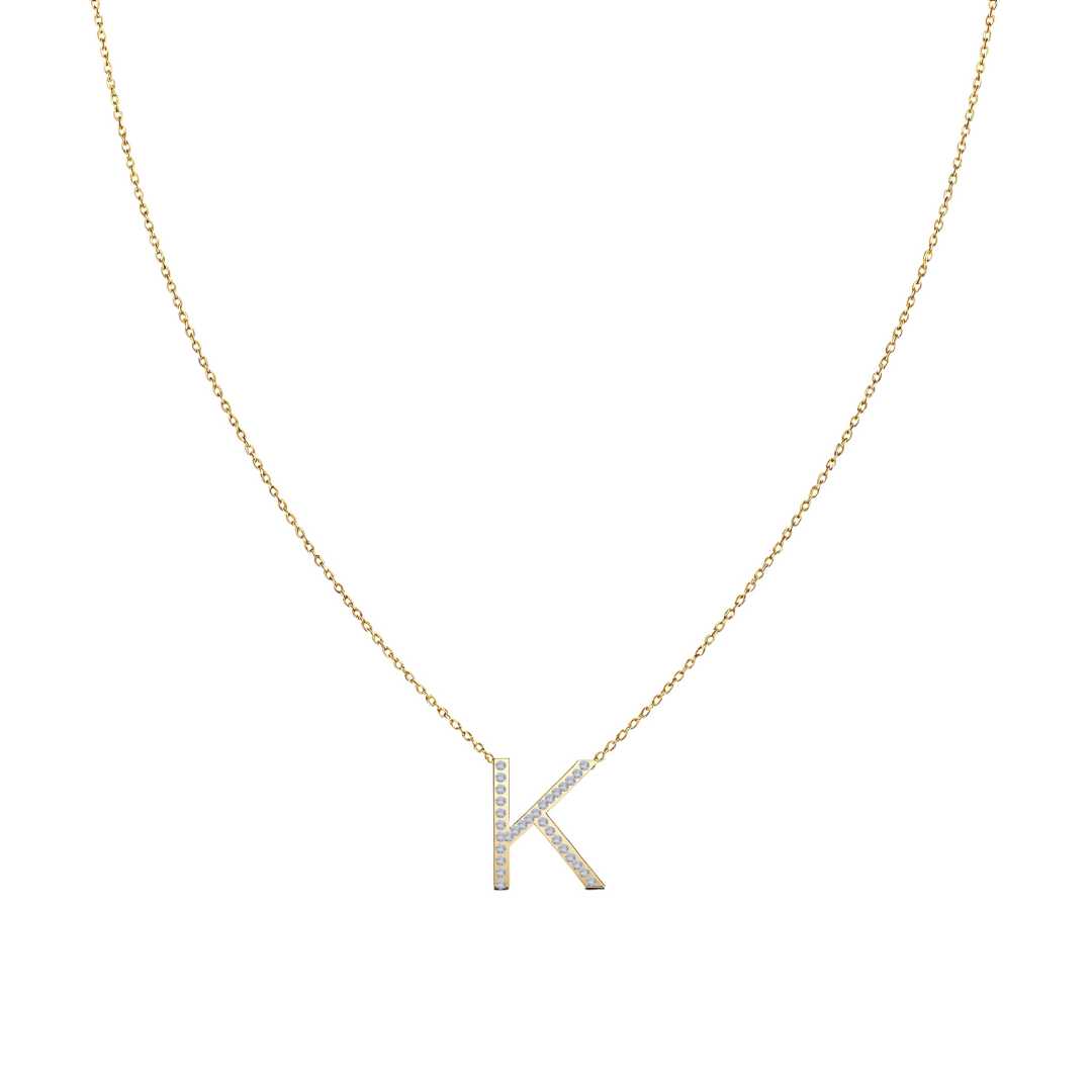 Collar Signa ‘K’ Plata con acabado en Oro 18K