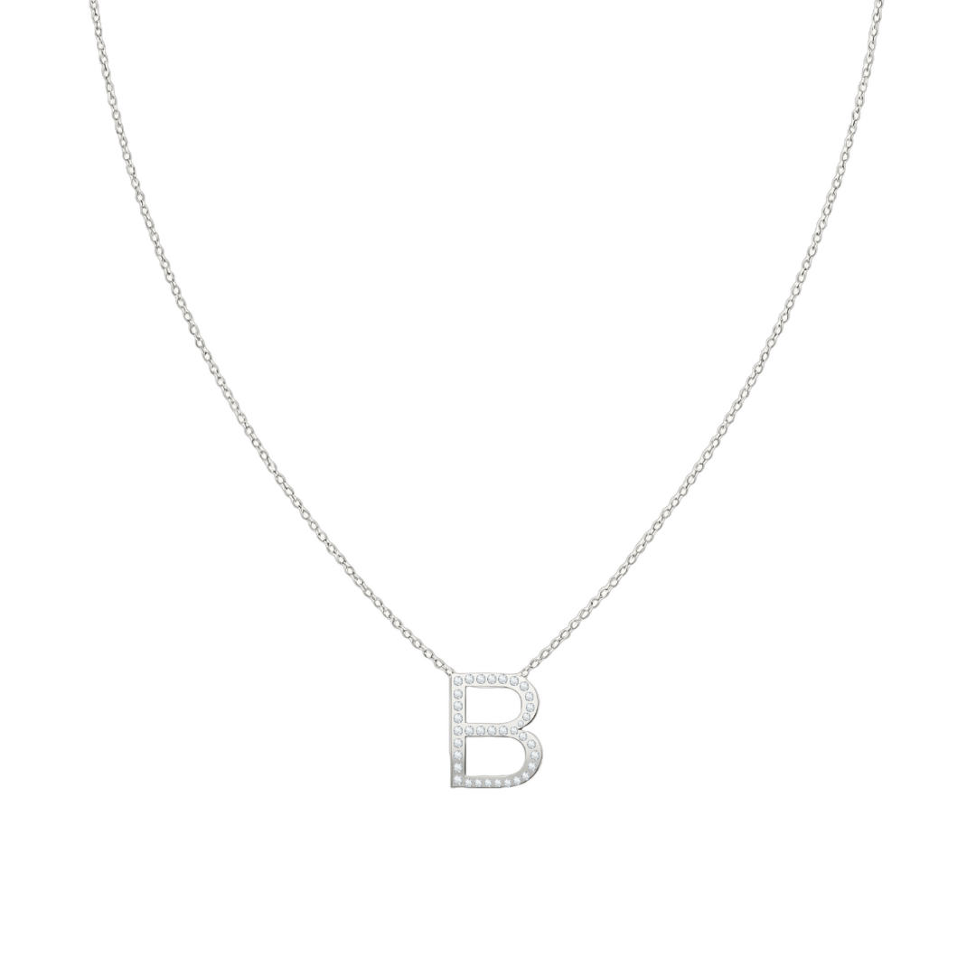 Collar Signa ‘B’ Oro 10k con Diamantes