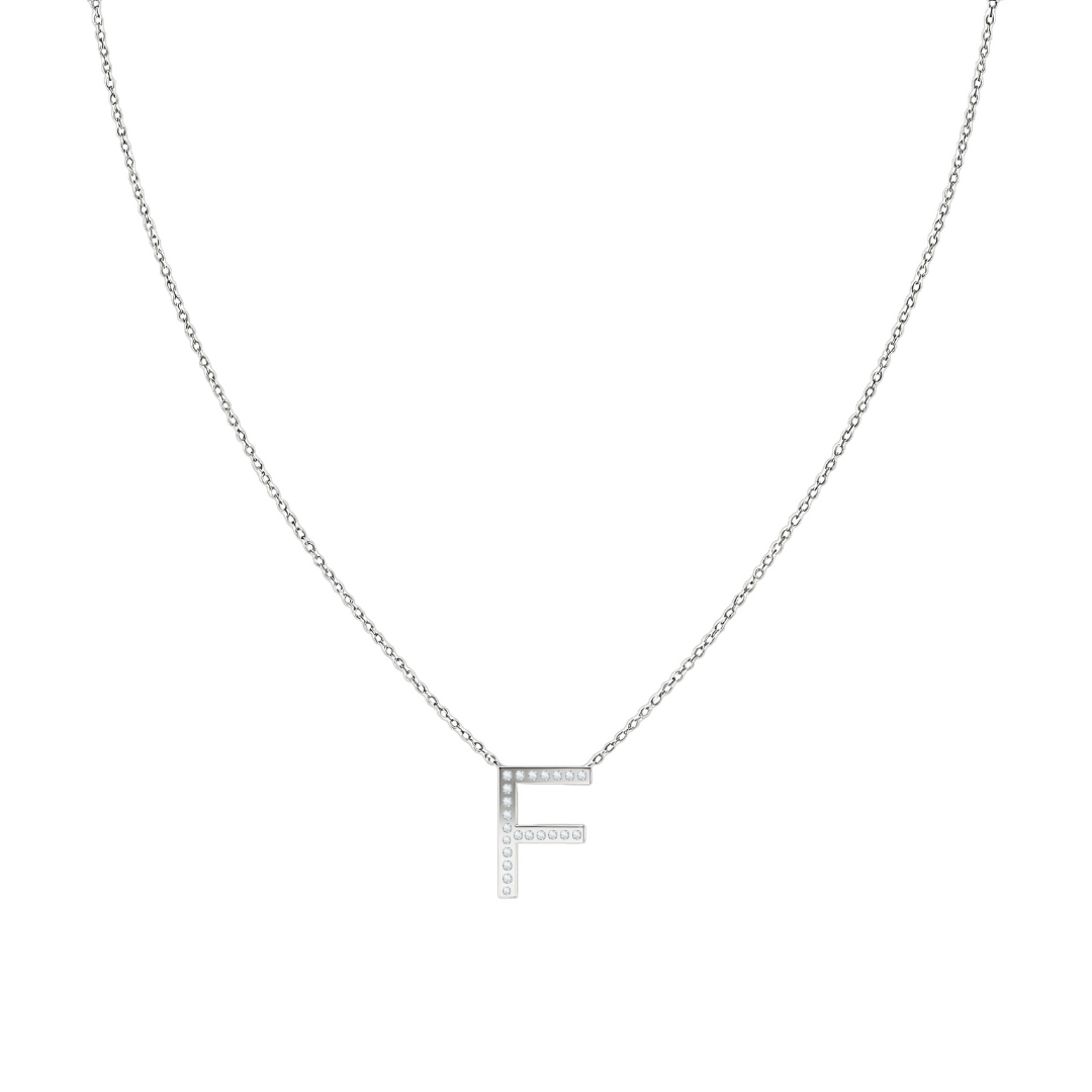 Collar Signa ‘F’ Oro 10k con Diamantes