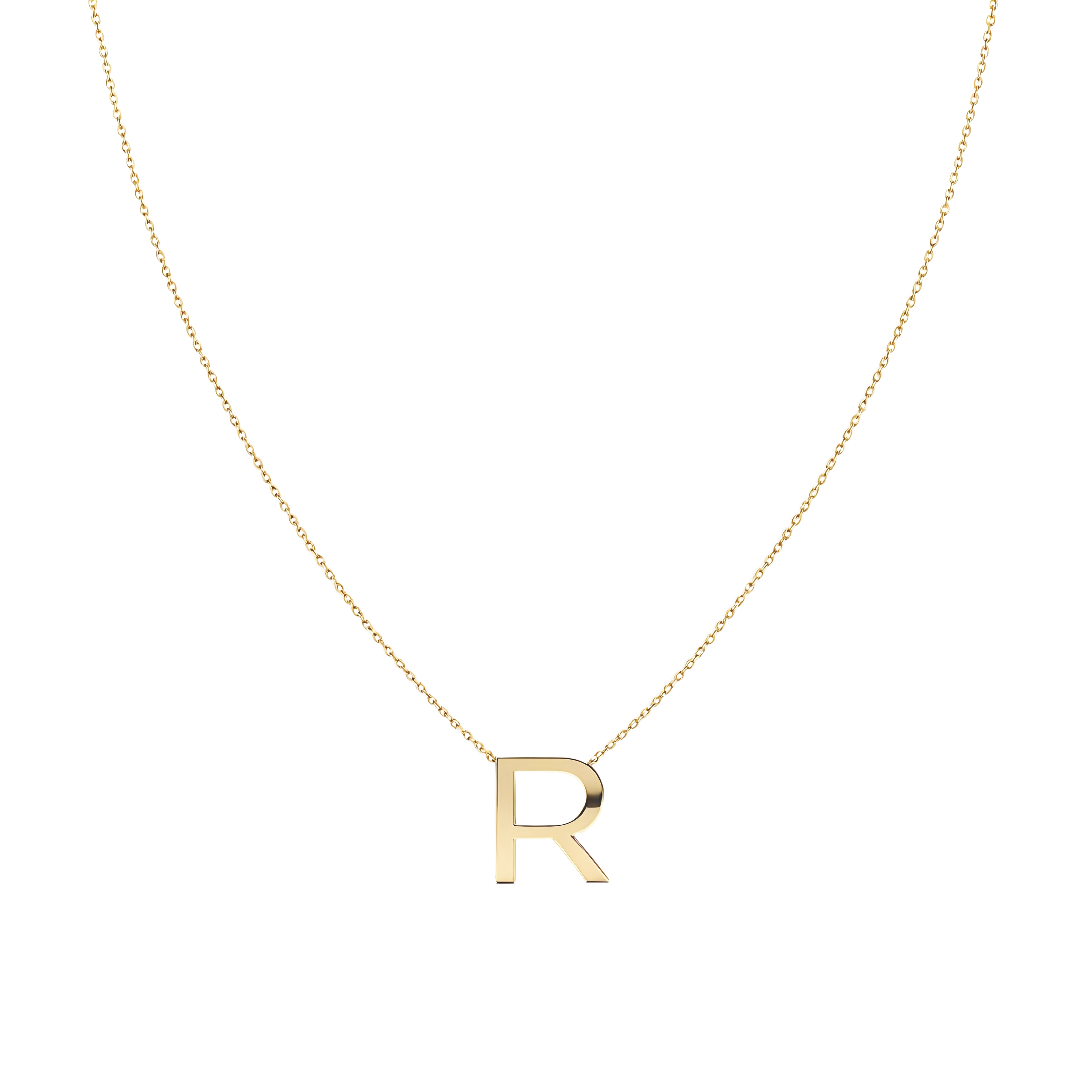 Collar Signa ‘R’ Plata con acabado en Oro 18K