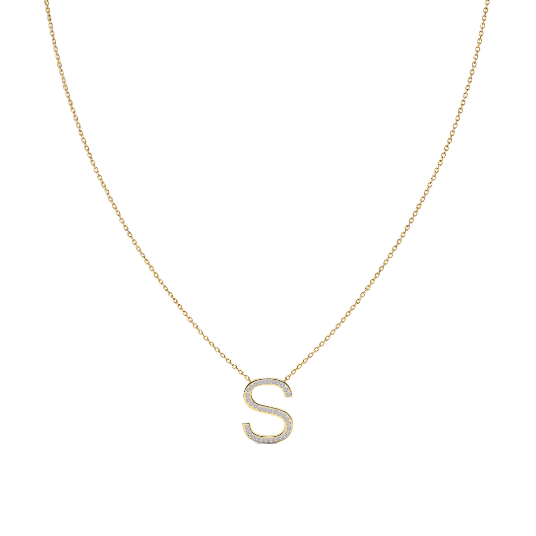 Collar Signa ‘S’ Plata con acabado en Oro 18K