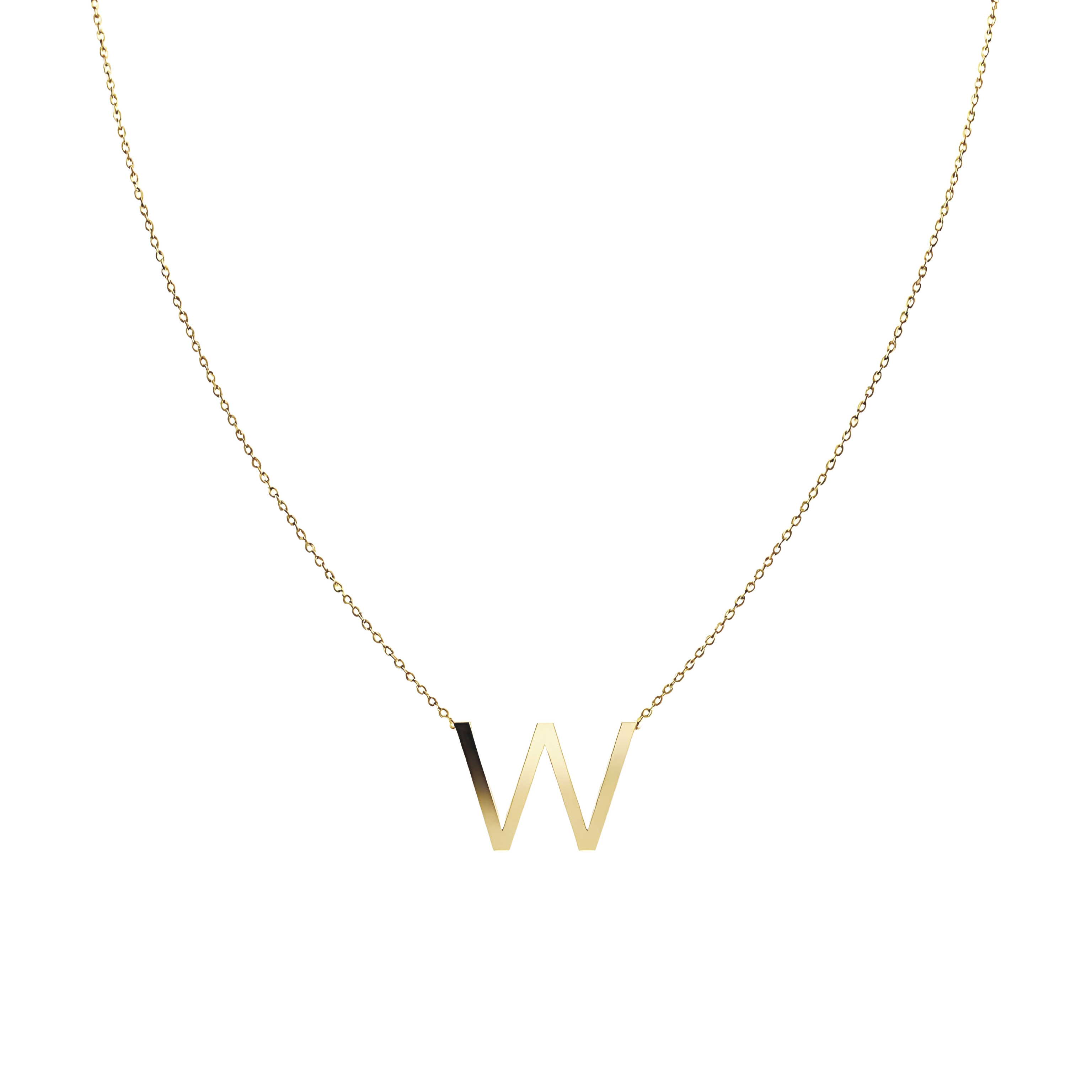 Collar Signa ‘W’ Plata con acabado en Oro 18K